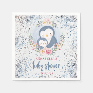 Penguin Boy Baby Shower Napkin