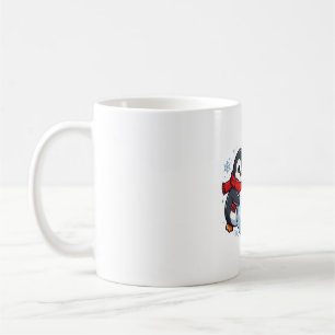 Penguin Building Snowman Winter Coffee Mug
