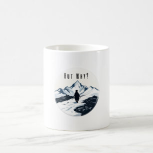 Penguin But Why? – Existential Meme Badge Coffee Mug