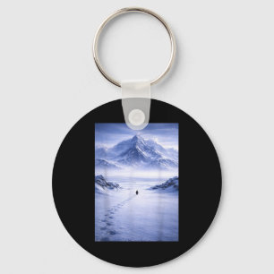 Penguin but why head towards the mountains penguin key ring