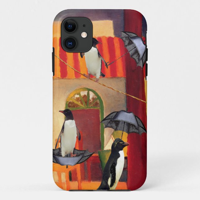Penguin Cafe Case-Mate iPhone Case (Back)