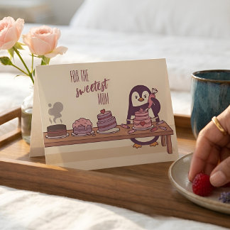 Penguin Cake Decorator | Sweetest Mom Holiday Card