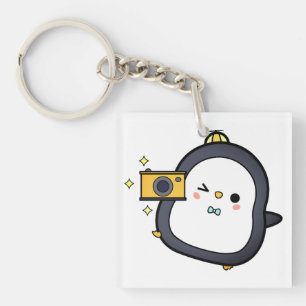 Penguin, Camera, Character Key Ring