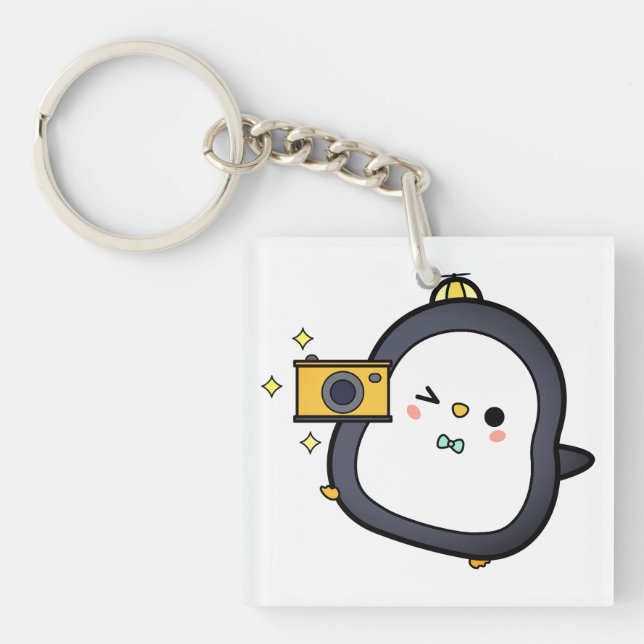 Penguin, Camera, Character Key Ring (Front)
