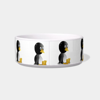 Penguin cartoon Pet Bowls (2) sizes