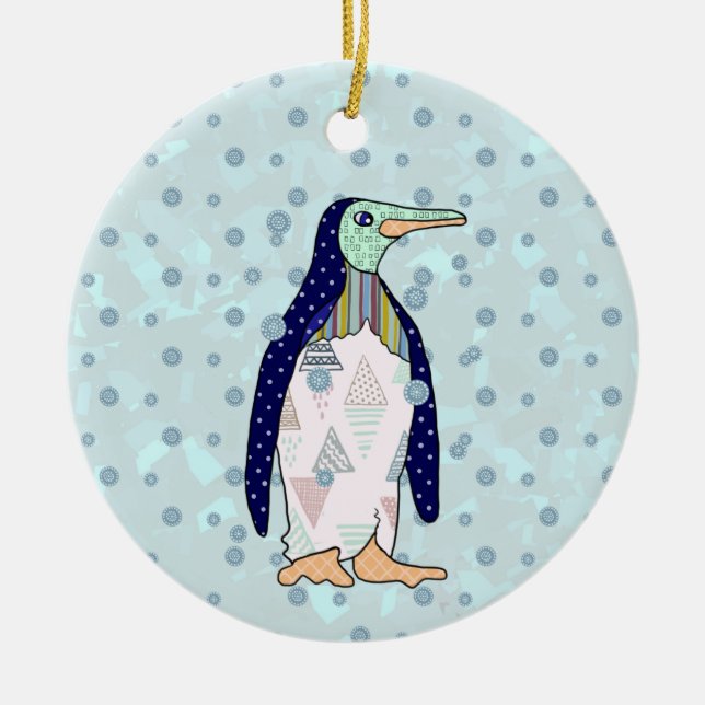 penguin ceramic tree decoration (Front)