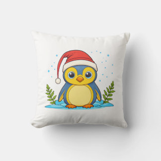 Penguin Cheer Holiday  Cushion