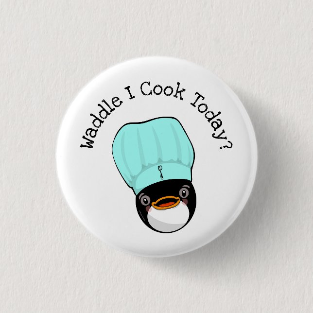 Penguin Chef Button (Front)