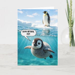 Penguin Chick For Mum's Birthday Card