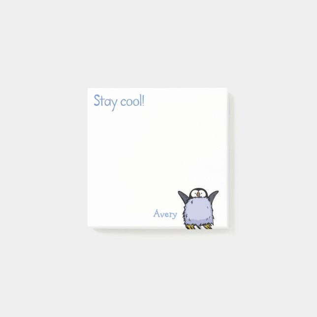 Penguin Chick Happy Post-It Notes (Front)
