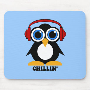 penguin chillin mouse mat