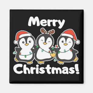 Penguin Christmas Animals Cute Penguins Magnet