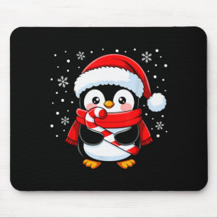 Penguin Christmas Candy Cane Winter Toddler Girl B Mouse Mat