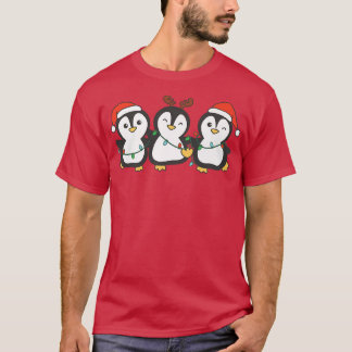 Penguin Christmas Christmas Tree Animals Cute Peng T-Shirt