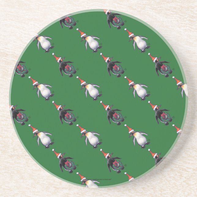 Penguin Christmas Coaster (Front)
