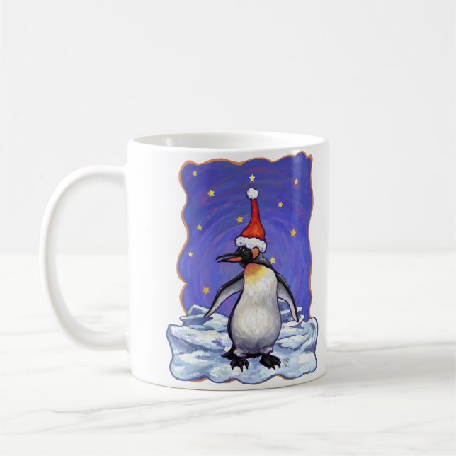 Penguin Christmas Coffee Mug (Left)