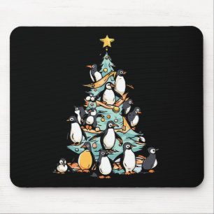 Penguin Christmas Day Ice Bird Animal Santa Claus  Mouse Mat