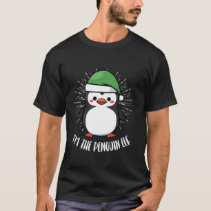 Penguin Christmas Day Ice Bird Animal Santa Claus T-Shirt