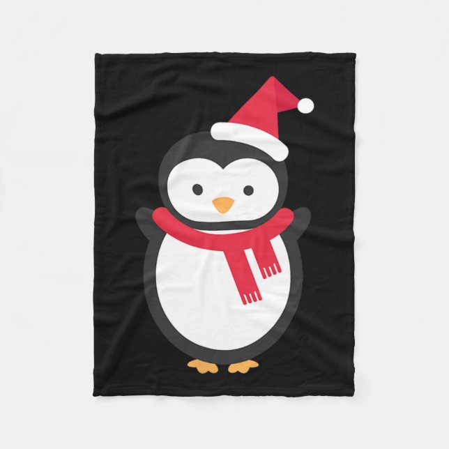 Penguin Christmas  Fleece Blanket (Front)