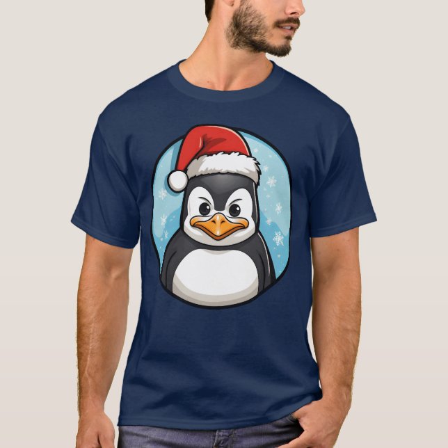 Penguin Christmas funny T-Shirt (Front)