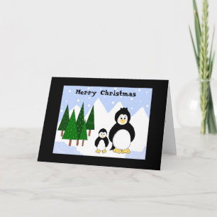Penguin Christmas Greetings Holiday Card
