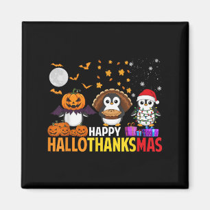 Penguin Christmas Halloween Costume Happy Hallotha Magnet