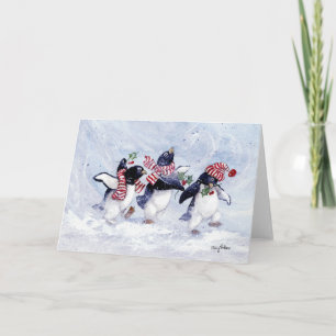 PENGUIN CHRISTMAS HOLIDAY CARD