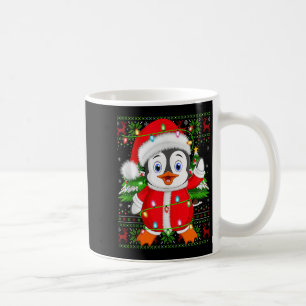 Penguin Christmas Lights Santa Costume Ugly Xmas S Coffee Mug
