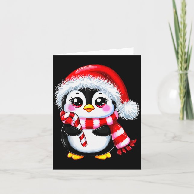 Penguin Christmas Lover Uni-adult Black Small Mode Card (Front)