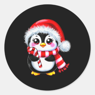Penguin Christmas Lover Uni-adult Black Small Mode Classic Round Sticker