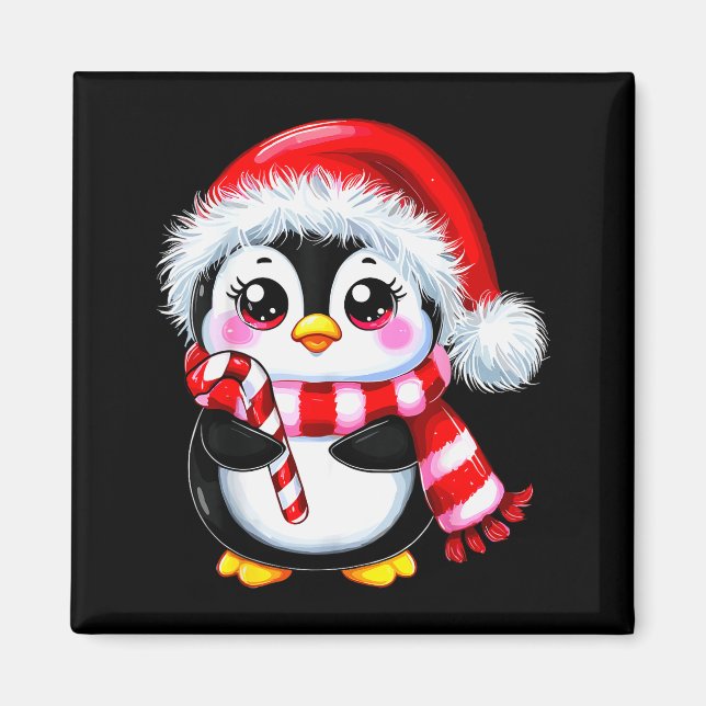 Penguin Christmas Lover Uni-adult Black Small Mode Magnet (Front)