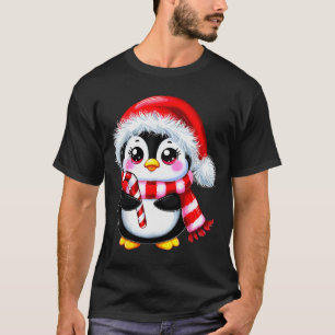 Penguin Christmas Lover Uni-adult Black Small Mode T-Shirt