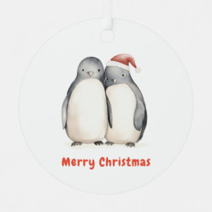 Penguin Christmas Metal Tree Decoration