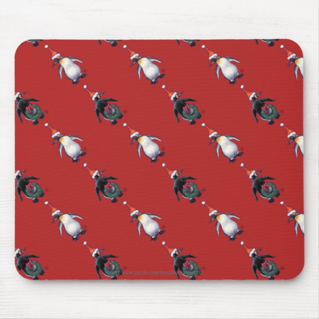 Penguin Christmas Mouse Mat (Front)