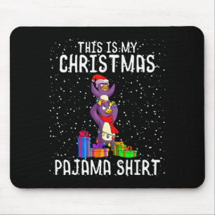 Penguin Christmas Pajama Shirt Penguin Lover Gift  Mouse Mat