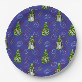 Penguin Christmas Paper Plate
