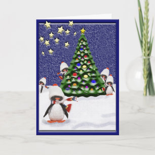 Penguin Christmas Paradise Holiday Card