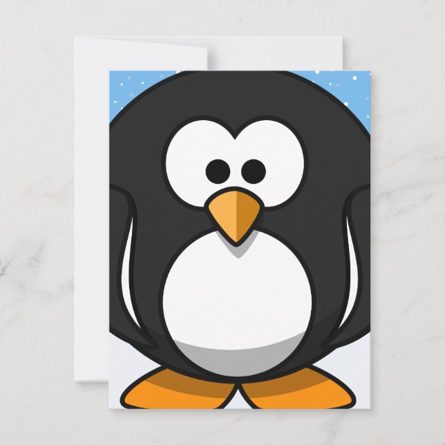 Penguin Christmas Party Invitation (Front)