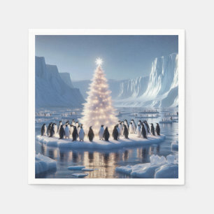 Penguin Christmas Party Napkin