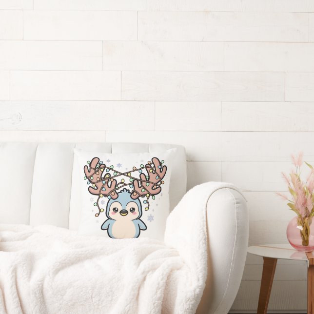 penguin christmas pillow (Couch)