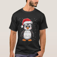Penguin Christmas Santa Hat Festive Lights Costume