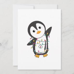 Penguin Christmas Snow Winter Animals Penguins Adu Holiday Card