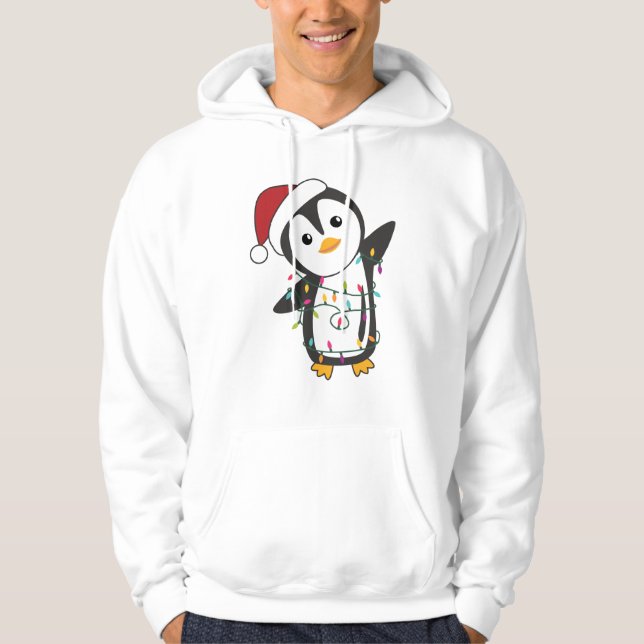 Penguin Christmas Snow Winter Animals Penguins Hoodie (Front)