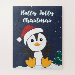Penguin Christmas Snow Winter Animals Penguins Jig Jigsaw Puzzle