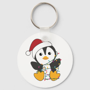 Penguin Christmas Snow Winter Animals Penguins Key Ring