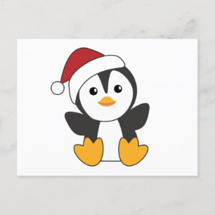 Penguin Christmas Snow Winter Animals Penguins Pos Postcard