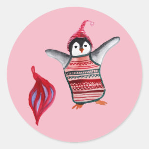 Penguin Christmas Sticker