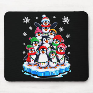 Penguin Christmas Tree Penguin Lover Xmas For Men  Mouse Mat