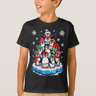 Penguin Christmas Tree Penguin Lover Xmas For Men  T-Shirt