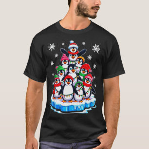 Penguin Christmas Tree Penguin Lover Xmas For Men  T-Shirt